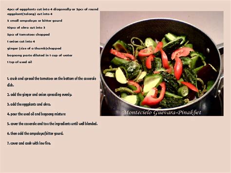 pinakbet recipe and procedure